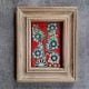 Vintage Hand Painted Kalamkari Floral Bird Frame
